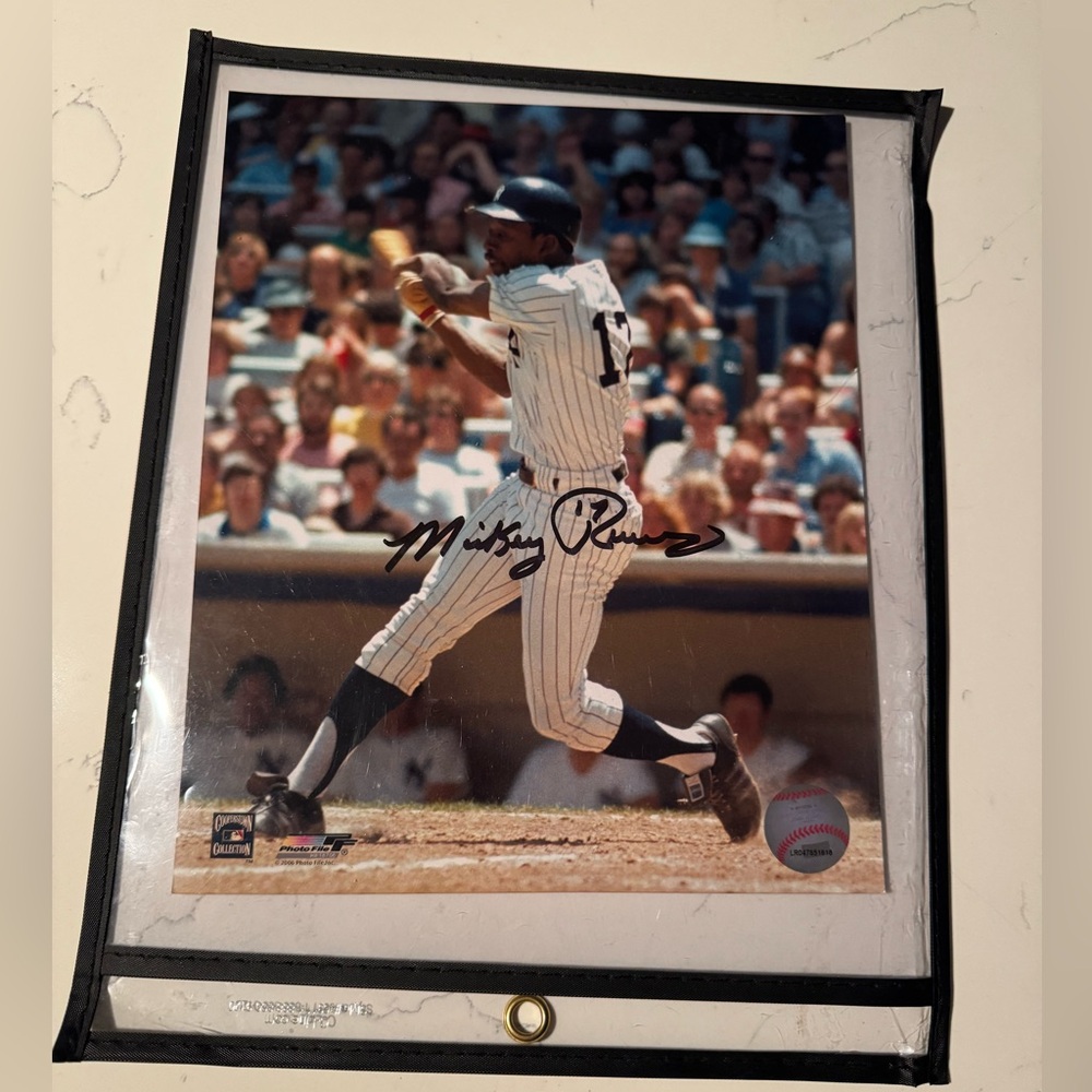 Mickey Rivers Signed New York Yankees #17 Photo